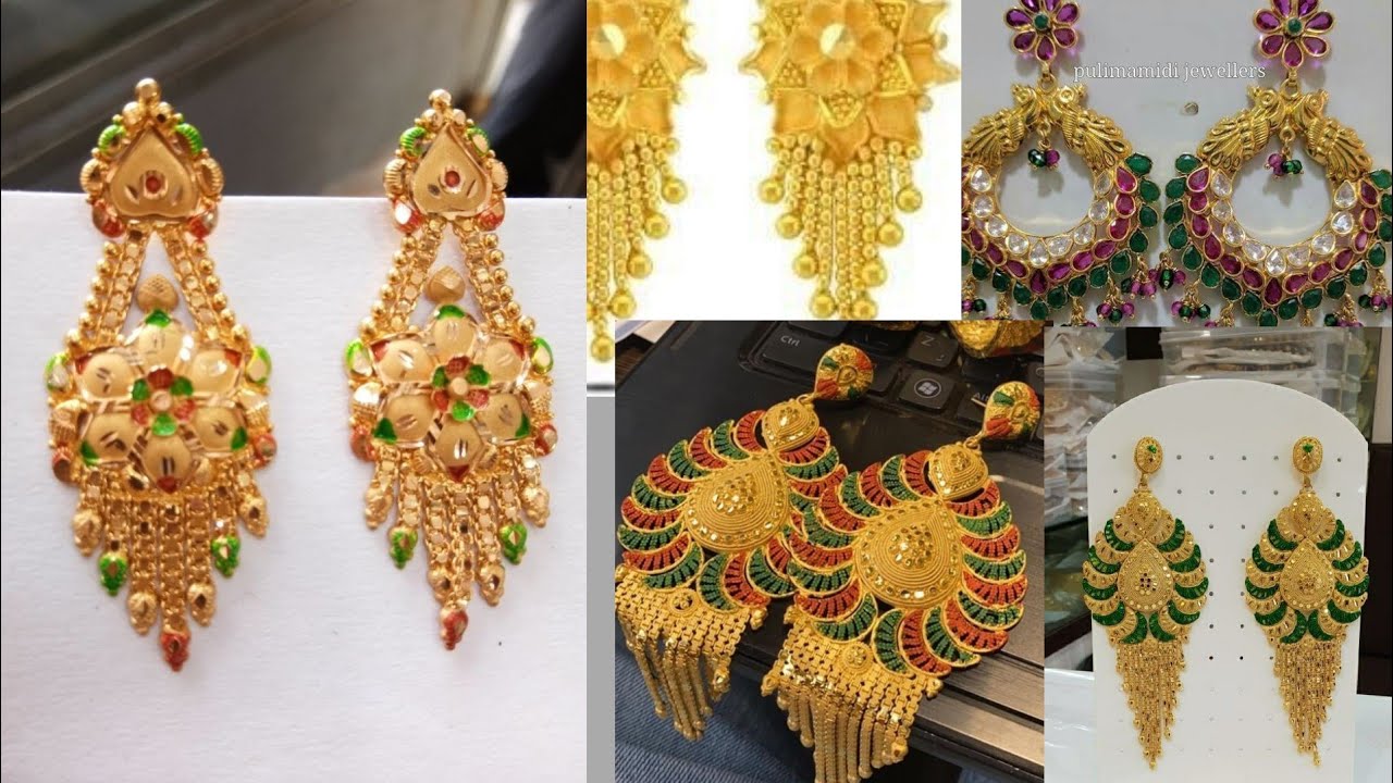 Share 221+ fancy gold earrings designs 2023
