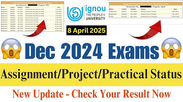 (Breaking News) IGNOU Assignment Marks/Status New Update आ गया है | IGNOU Project/ Practical Status