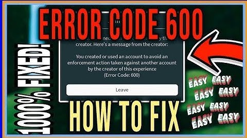 How to Fix Roblox Error Code 600🛠️ | Bypass "You Used an Account to Avoid an Enforcement" #robloxfix