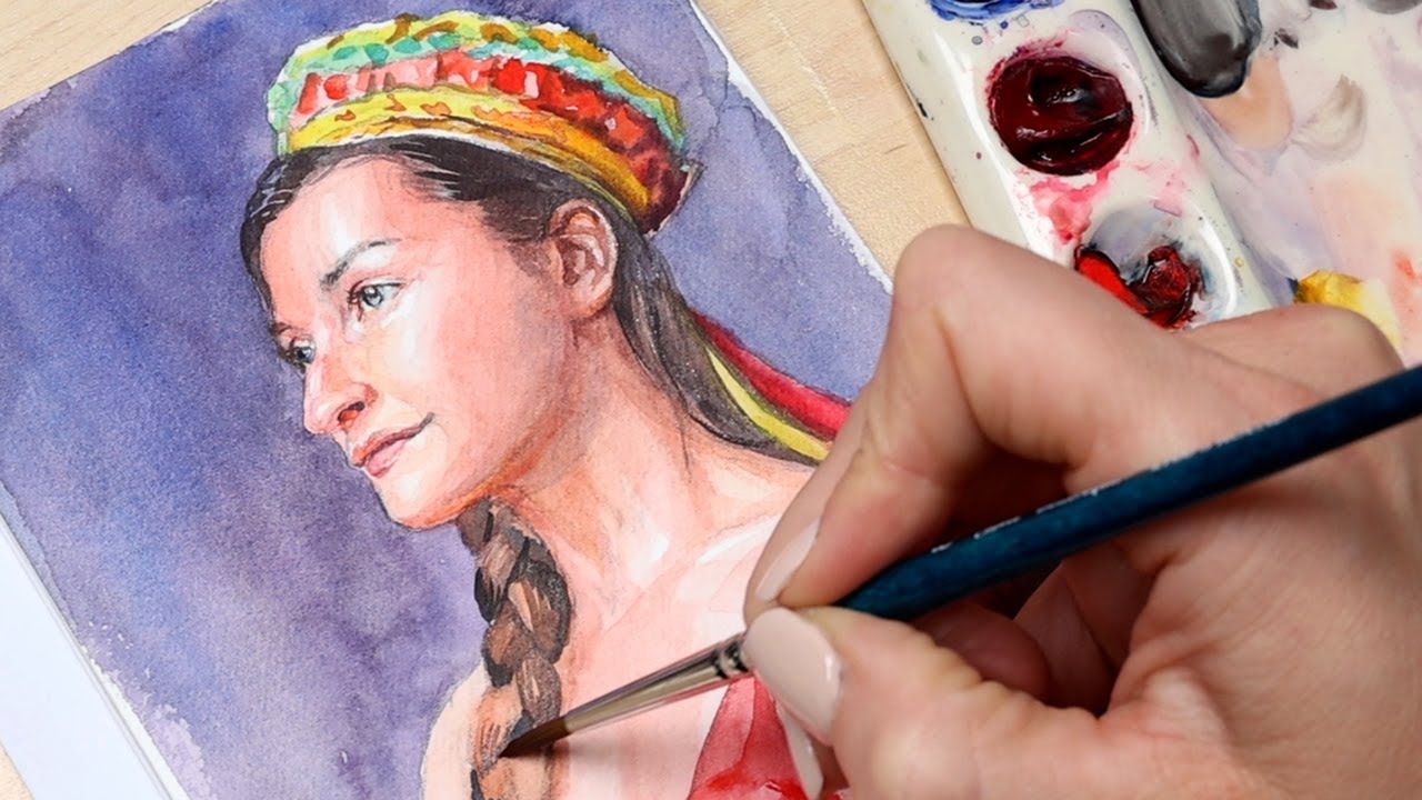 Watercolor Portraits Made Easier: A Full Demo - YouTube