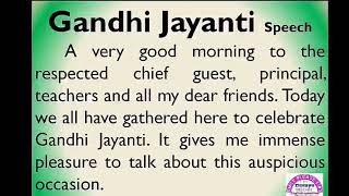 Read on website https://smilepliz.com/gandhi-jayanti-speech/ speech
gandhi jayanti #speechongandhijayanti #gandhijayantispeech
#gandhijayanti #speechongan...
