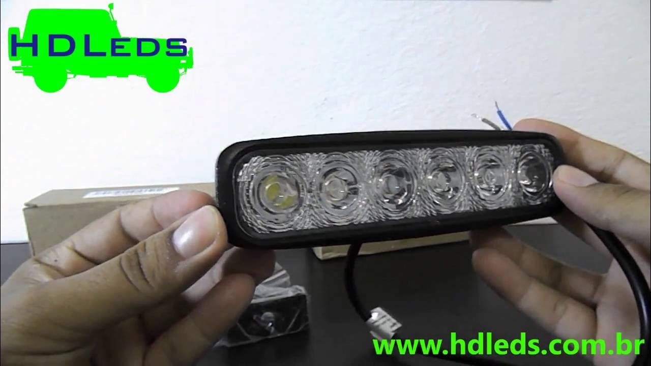 Casa das Led´s - Farol de LED Auxiliar Milha 6 Pol 48w 16 LEDs