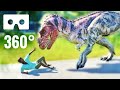 VR 360 Video Dinosaur attacks &amp; eats Human in Jurassic Park 360° World Virtual Reality