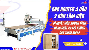 CNC Router 4 Đầu 2 Bàn Làm Việc – Bí quyết giúp xưởng tăng năng suất x2 mà không cần thêm máy?