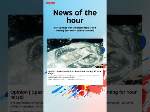 Breaking News: Opinion | SpaceX and the A.I. Bubble Are Coming for Your 401(k) #StockMarket
