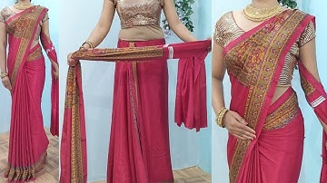 Pleats making trick very easy steps | crape saree draping tutorial for beginners full guide