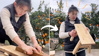 DIY Time! Watch this young woman create a simple stool