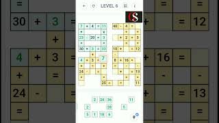 Cross Maths Level 6 #maths #puzzle #sudoku #games #cross #soduku screenshot 3