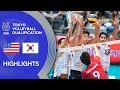 USA vs. KOREA - Highlights Men | Volleyball Olympic Qualification 2019