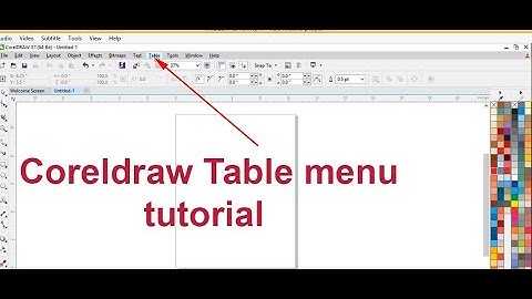 coreldraw table menu tutorial in hindi