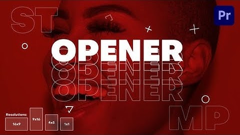 Stylish Stomp Opener | Premiere Pro template | Tutorial