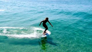 Skimboarding a Crystal Clear Wedge
