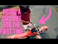 I RODE A DIRT BIKE FOR THE FIRST TIME!