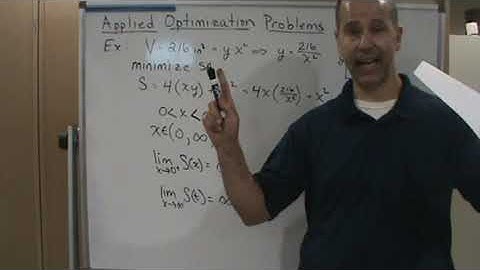 Calc1   Sec  4 7   Applied Optimization Problems   Example6