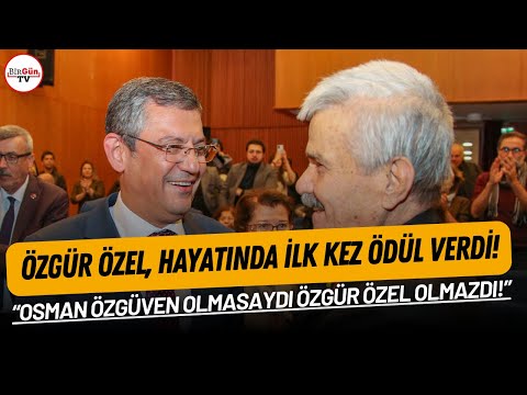 Özgür Özel, hayatında ilk kez ödül verdi! \