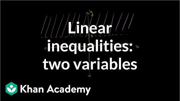 Solving and graphing linear inequalities in two variables 1 | Algebra Basics | Khan Academy