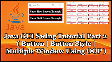 Java GUI Swing Tutorial Part 19.2 | JButton and Multiple Window Using OOP