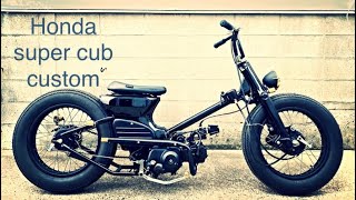 Honda super cub black×brass カブ