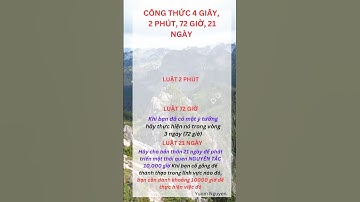 Công thức 4 giây, 2 phút, 72 giờ, 21 ngày #life #tipsandtricks #tips #lifehacks   #women