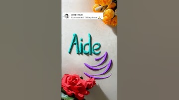 Aide #sandcript #nameinsand #sandart #satisfying #calligraphy #nameart #asmr #handwriting #shorts
