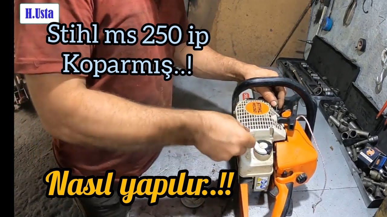 Замена штиль 250. Stihl MS 180 тяжело тянется трос стартера.