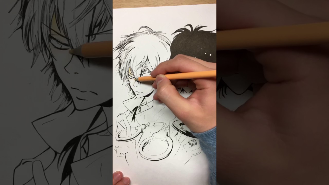 家庭教師ヒットマンREBORN アラウディ＆雲雀恭弥描いてみた - YouTube