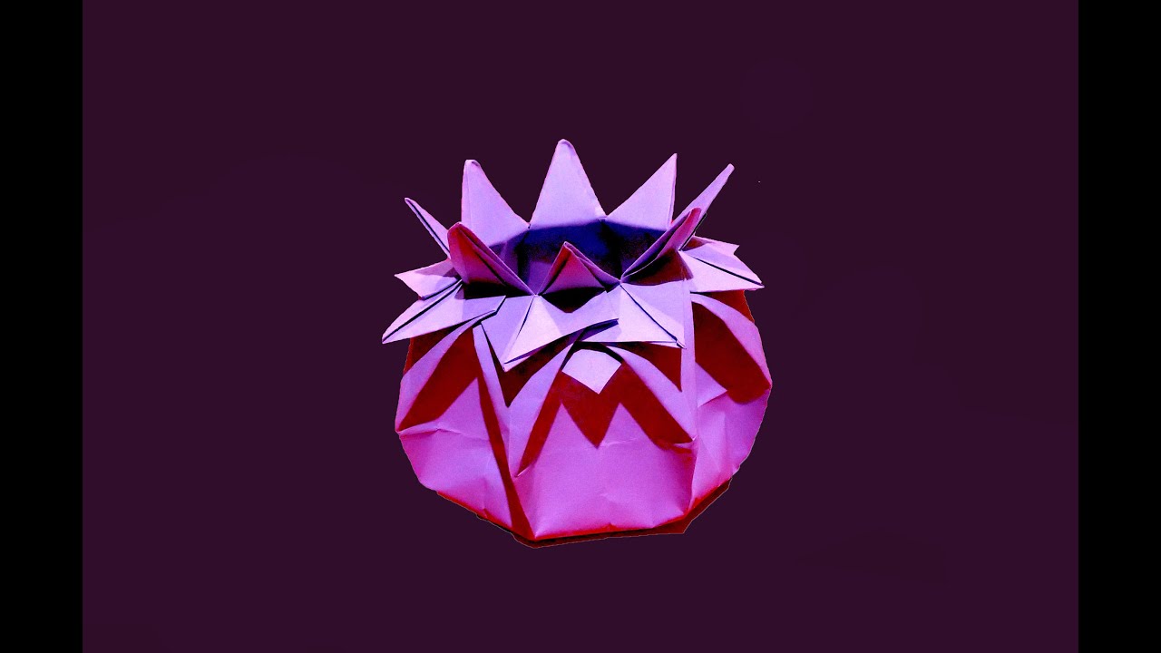 How To Make A Flower Vase Out Of Paper - 16 Points origami Vase.  Easter basket