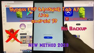 Samsung Tab A7 Lite Android 13 FRP Bypass | Samsung Android 13 Google Lock Remove 