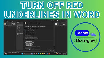 How To Turn Off Red Underlines In Word - Quick Tutorial [2025]