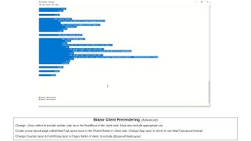 Blazor Client Prerender ADVANCED with Authentication (ADVANCED - Part 2)