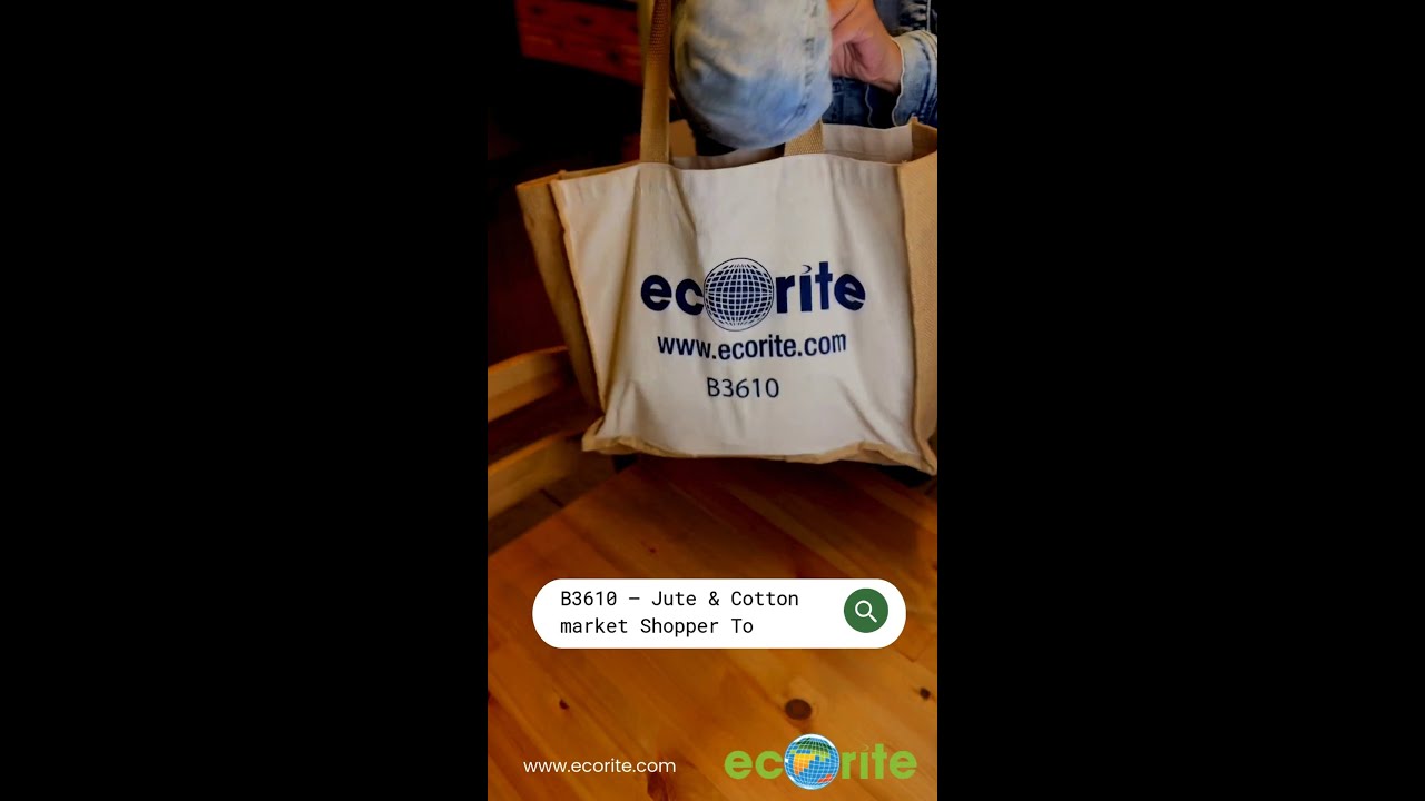 B3610-Jute /Cotton market Shopper Tote