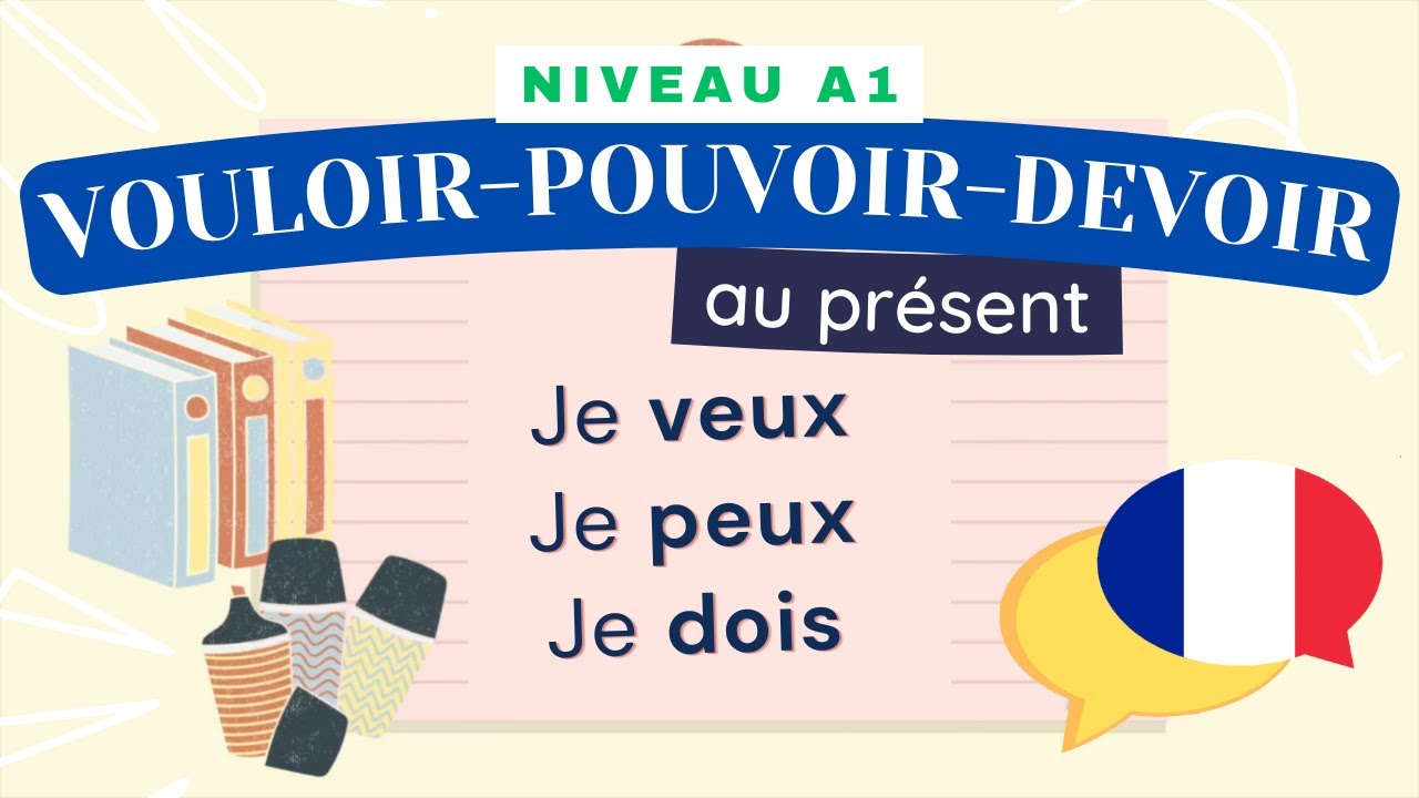 Les verbes VOULOIR POUVOIR et DEVOIR   Leon de franais Niveau A1A2   Cours de grammaire