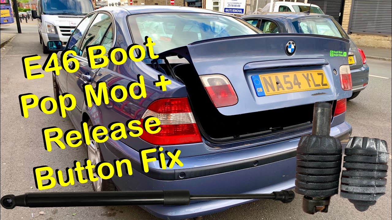 BMW E46 Boot Pop Mod Easy DIY, Trunk Handle Button & Licence Plate Lights  Wiring Repair 