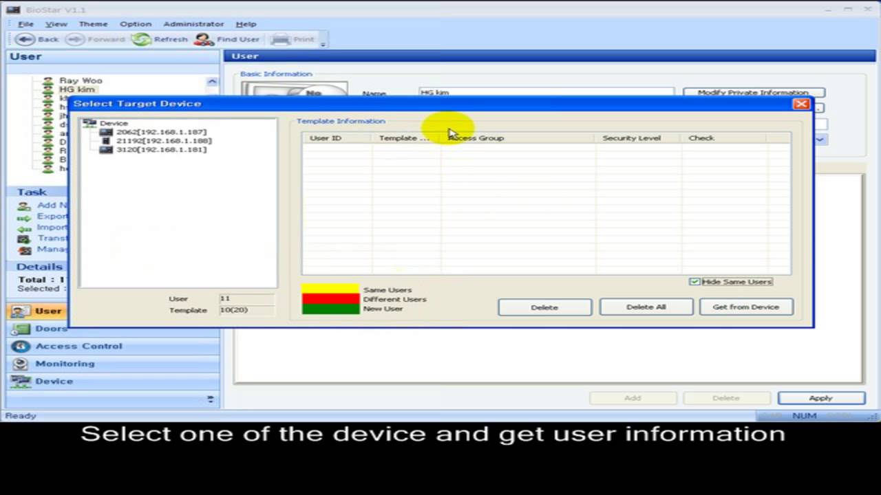 Suprema Tutorial 12 Biostar Transfer User To Device YouTube