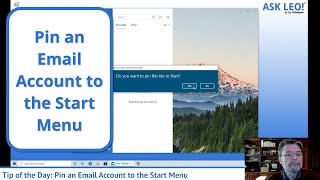 Tip of the Day: Pin an Email Account to the Start Menu