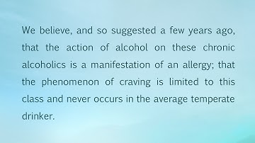 Step 1, Part 1 - The Allergy