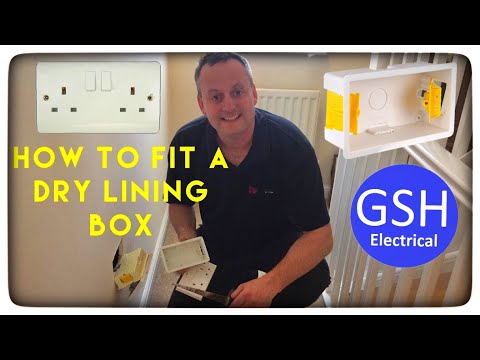 Electrical Practical Skills How to Fit a Dry Lining Box in a Stud Plasterboard or Dry Lined Wall