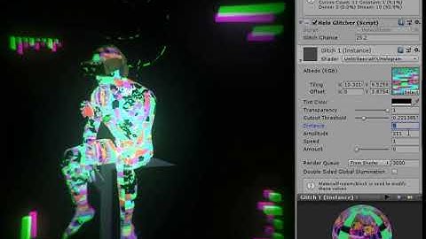 Unity Glitch Shader triggered via C# Script