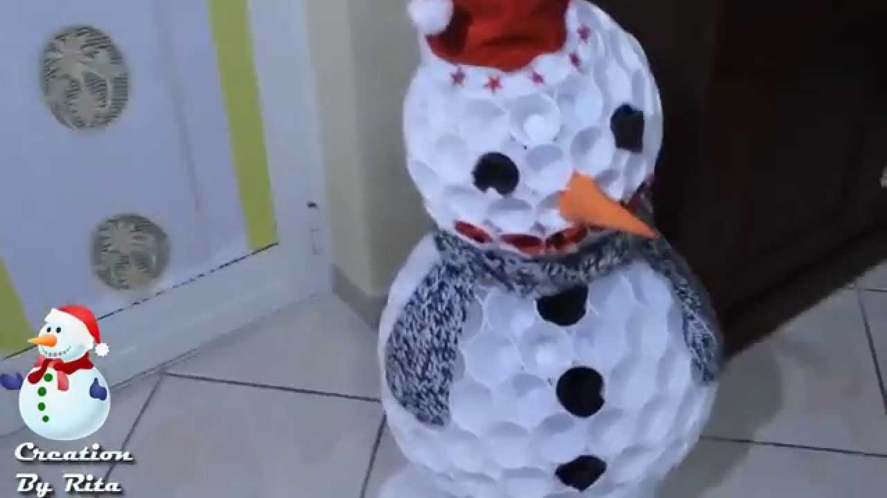 Natale Fai Da Te.Idee Per Natale Pupazzo Di Neve Illuminato Fai Da Te Youtube