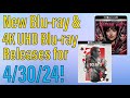 New bluray  4k ubluray releases for april 30th 2024