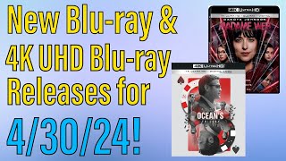 New Blu-ray & 4K UHD Blu-ray Releases for April 30th, 2024!