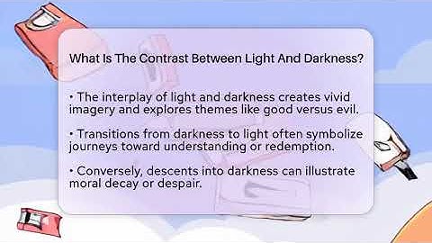 What Is The Contrast Between Light And Darkness? - The Prose Path