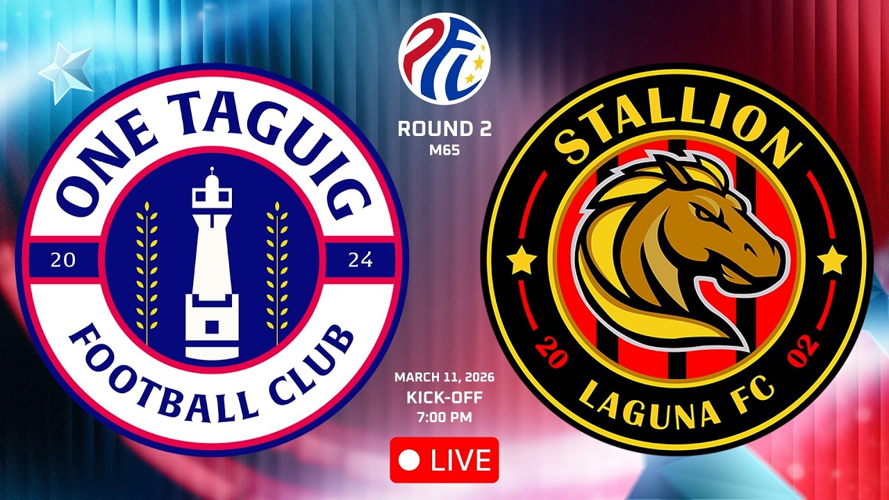 PFL 2025-2026 LIVE: ONE TAGUIG FC VS STALLION LAGUNA FC || Round 2 | M65