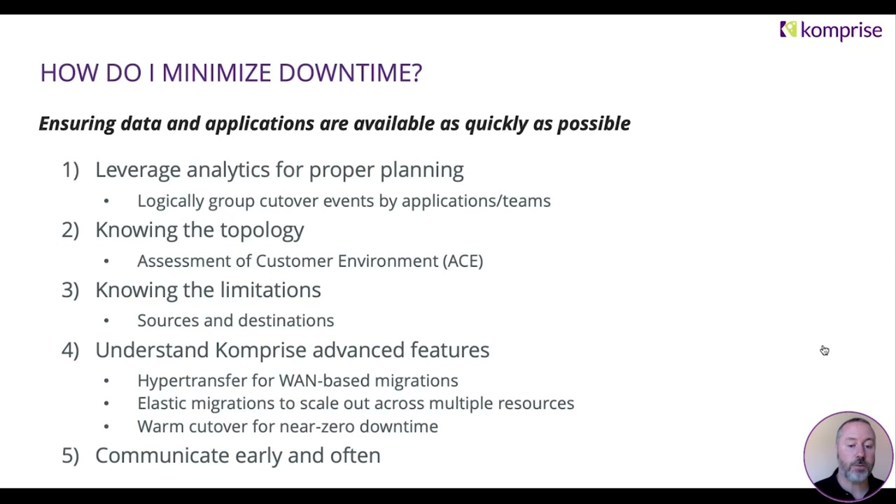 Komprise Best Practices: Minimize Data Migration Downtime