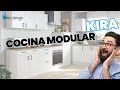 Video de Cocina Modular Kira Completa Blanco Brillo y Roble Canadian 240 cm
