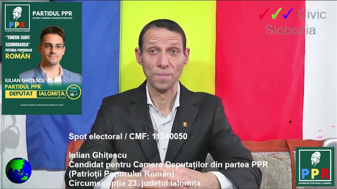 Spot electoral, Iulian Ghitescu PPR, CMF: 11240050