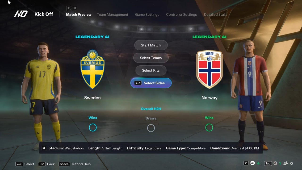 Швеция против Норвегии | Международный матч | EA FC 26 | Симуляция