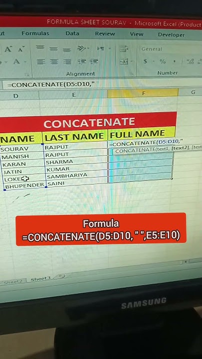 How To Convert First And Last Name To Full Name In Excel shorts viral how-to-convert-first-and-last-name-to-full-name-in-excel-shorts-viral