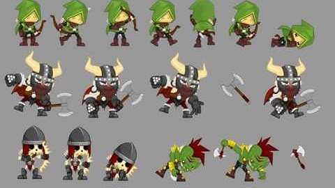 Archer vs Viking - Game Sprites