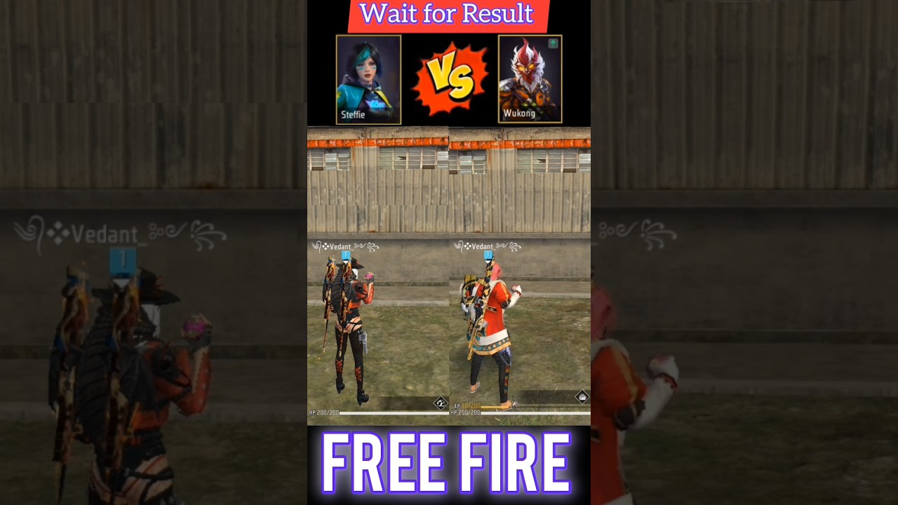Wukong VS Steffie character Ability Test in free fire 